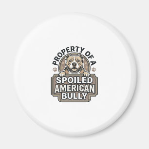 Verwöhntes American Bully Vintage Gravur Design_1 Magnet