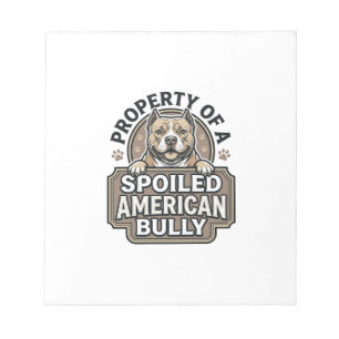 Verwöhntes American Bully Vintage Gravur Design_1 Notizblock