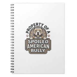 Verwöhntes American Bully Vintage Gravur Design_1 Notizblock