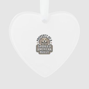 Verwöhntes American Bully Vintage Gravur Design_1 Ornament