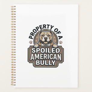 Verwöhntes American Bully Vintage Gravur Design_1 Planer