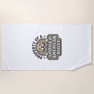 Verwöhntes American Bully Vintage Gravur Design_1 Strandtuch