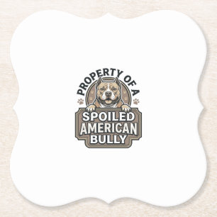 Verwöhntes amerikanisches Bully-Vintage-Stichdesig Untersetzer