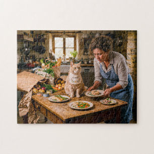 Verwöhntes Katzen-Gourmet-Buffet Puzzle