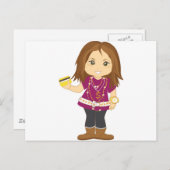 verwöhntes Mädchen Postkarte (Vorne/Hinten)