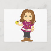 verwöhntes Mädchen Postkarte (Vorderseite)