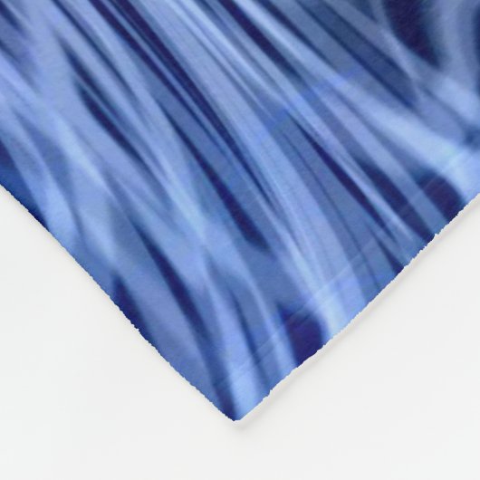 Verworfenes Linear2 Blau - Fleece-Decke Fleecedecke (Ecke)