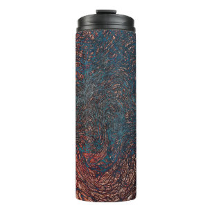 Verworfenes lineares warmes cooles - thermische thermosbecher