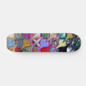 Verworfenes Muster-Art-buntes Skateboard (Horizontal)