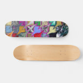 Verworfenes Muster-Art-buntes Skateboard (Horizontal)