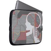 verworrener Herz-Logikschädel Laptopschutzhülle (Vorne Rechts)