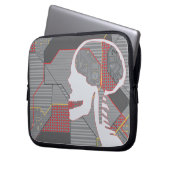 verworrener Herz-Logikschädel Laptopschutzhülle (Vorderseite Links)