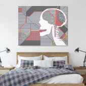 verworrener Herz-Logikschädel Leinwanddruck (Insitu (Schlafzimmer))
