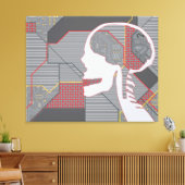 verworrener Herz-Logikschädel Leinwanddruck (Insitu (Wohnzimmer))