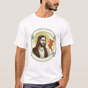 Verworrener Jesus Viraler Tanztrend Silhouette Vid T-Shirt
