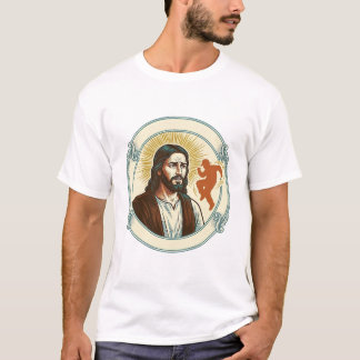 Verworrener Jesus Viraler Tanztrend Silhouette Vid T-Shirt