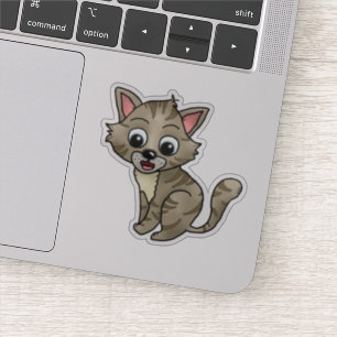 Verwunderte Katze Aufkleber