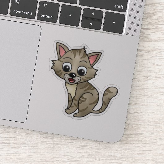 Verwunderte Katze Aufkleber (Detail)