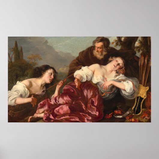 Verwundete Dorinda - Louis Vallée Fine Art Poster (Vorne)