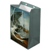 Verwundete Heron (von George Frederick Watts) Mittlere Geschenktüte (Rückseite Schrägansicht)