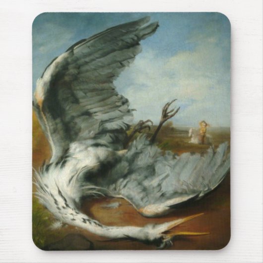 Verwundete Heron (von George Frederick Watts) Mousepad (Vorne)