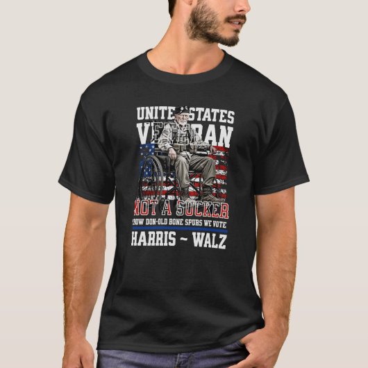 Verwundete Veteranen für Harris Walz 2024 T-Shirt (Vorderseite)