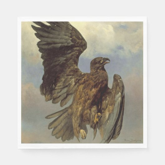 verwundeter Adler (von Rosa Bonheur) Serviette (Vorderseite)