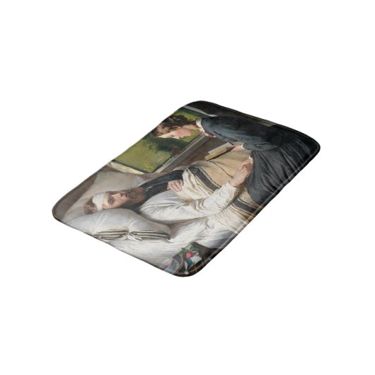 Verwundeter Krieger (von Elisabeth Jerichau-Bauman Badematte (Schrägansicht)