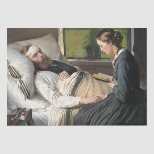 Verwundeter Krieger (von Elisabeth Jerichau-Bauman Seidenpapier (Vorderseite)