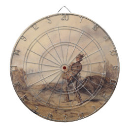 Verwundeter Soldat nach der Schlacht (Kriegsszene) Dartscheibe