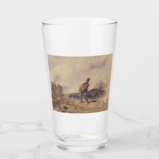Verwundeter Soldat nach der Schlacht (Kriegsszene) Glas (Vorderseite)
