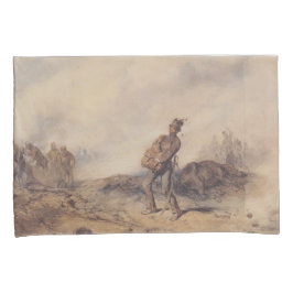 Verwundeter Soldat nach der Schlacht (Kriegsszene) Kissenbezug