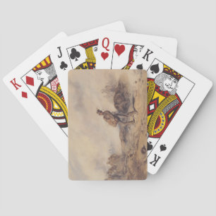 Verwundeter Soldat nach der Schlacht (Kriegsszene) Spielkarten