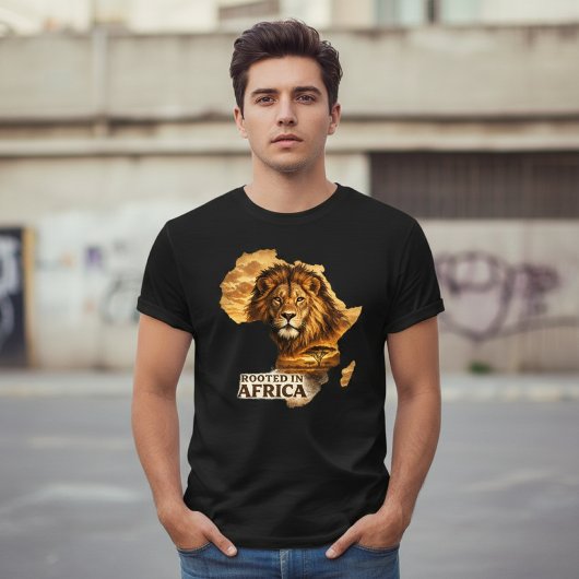 Verwurzelt in Afrika Löwe Tri-Blend Shirt