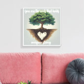 Verwurzelt in Liebe Leinwanddruck (Insitu (Wohnzimmer))