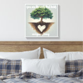 Verwurzelt in Liebe Leinwanddruck (Insitu (Schlafzimmer))