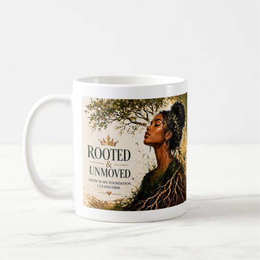 Verwurzelt & Unerschütterlich Kaffeetasse (Links)
