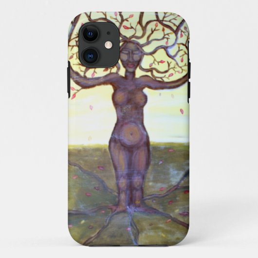 "Verwurzelte" Baum-Göttin-Fantasie-Kunst Case-Mate iPhone Hülle (Rückseite)