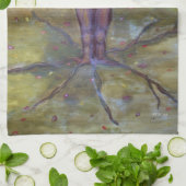 "Verwurzelte" Baum-Göttin-Fantasie-Kunst Küchentuch (Gefaltet)