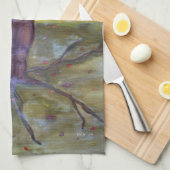 "Verwurzelte" Baum-Göttin-Fantasie-Kunst Küchentuch (Viertel Falte)