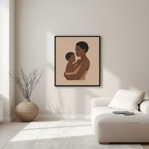 Verwurzelte Liebe – Afrozentrische Familienkunst V Poster