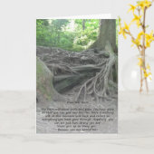 Verwurzelte Stärken-Baum-Ermutigungs-Gruß-Karte Karte (Gelbe Blume)