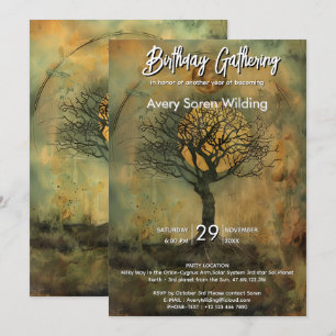 Verwurzeltes Licht Tree of Life Design Einladung