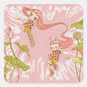 Verwurzeltes Universum Quadratischer Aufkleber (Vorderseite)