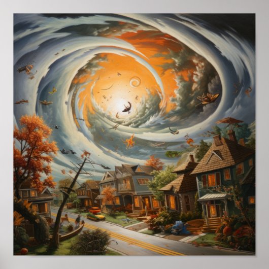 Verwüstung durch Hurrikan - Nachbarschaft - Power Poster (Vorne)