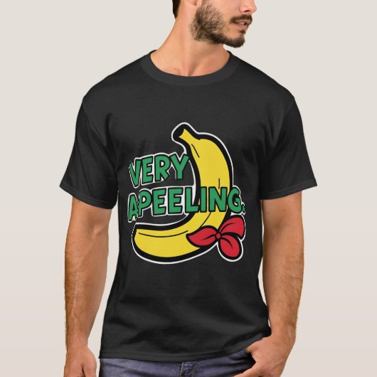 "Very A Peeling" Spaß Banana Pun T - Shirt (Vorderseite)