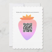 Very Berry Sweet QR Code Strawberry Baby Shower Einladung (Rückseite)