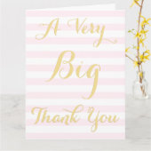 Very BIG Modern Elegant Script Large Thank You Karte (Gelbe Blume)