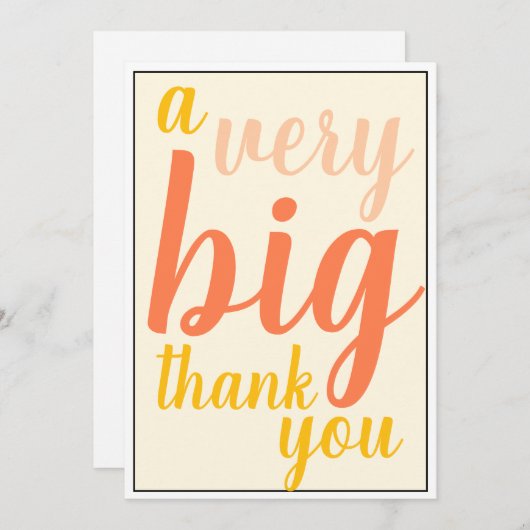 Very Big Thank You Boss oder Staff Apprection Dankeskarte (Vorne/Hinten)