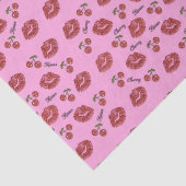 Very Cherry Cherries Lipstick Kisses Tissue Seidenpapier (Detail)